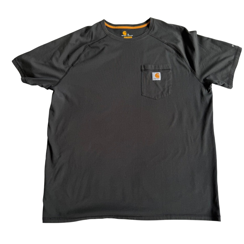 Carhartt Force Mens XL Black Short Sleeve Pocket T-Shirt Relaxed Fit Workwear XL